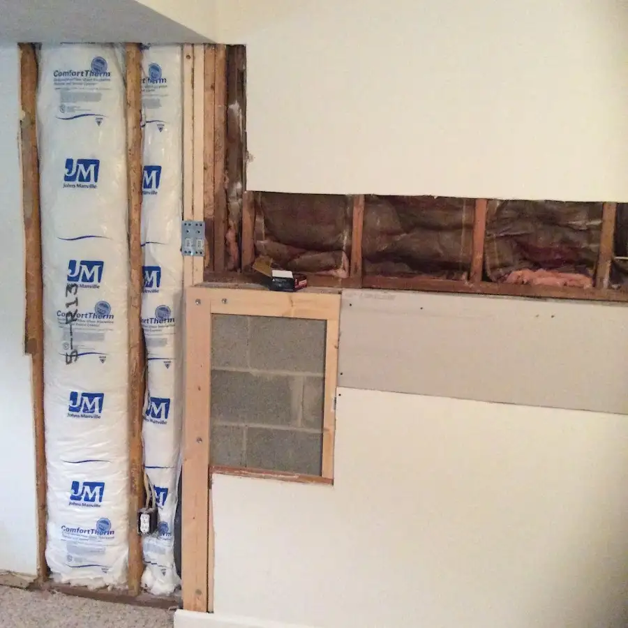 Wall insulation replacement during Contents Cleaning & Restoration in Benton